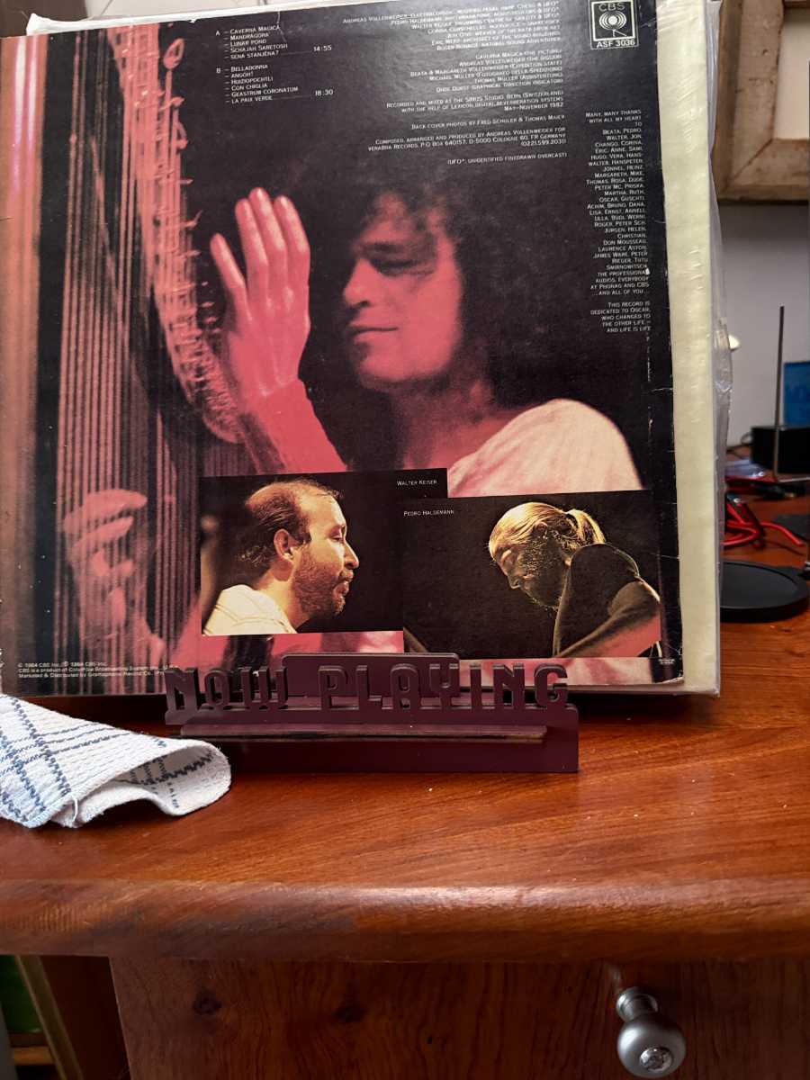 Andreas Vollenweider – Caverna Magica (Under the Tree - In the Lake) sleeve